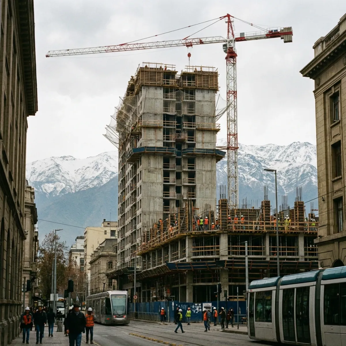 Desarrollo inmobiliario en construcción en Chile