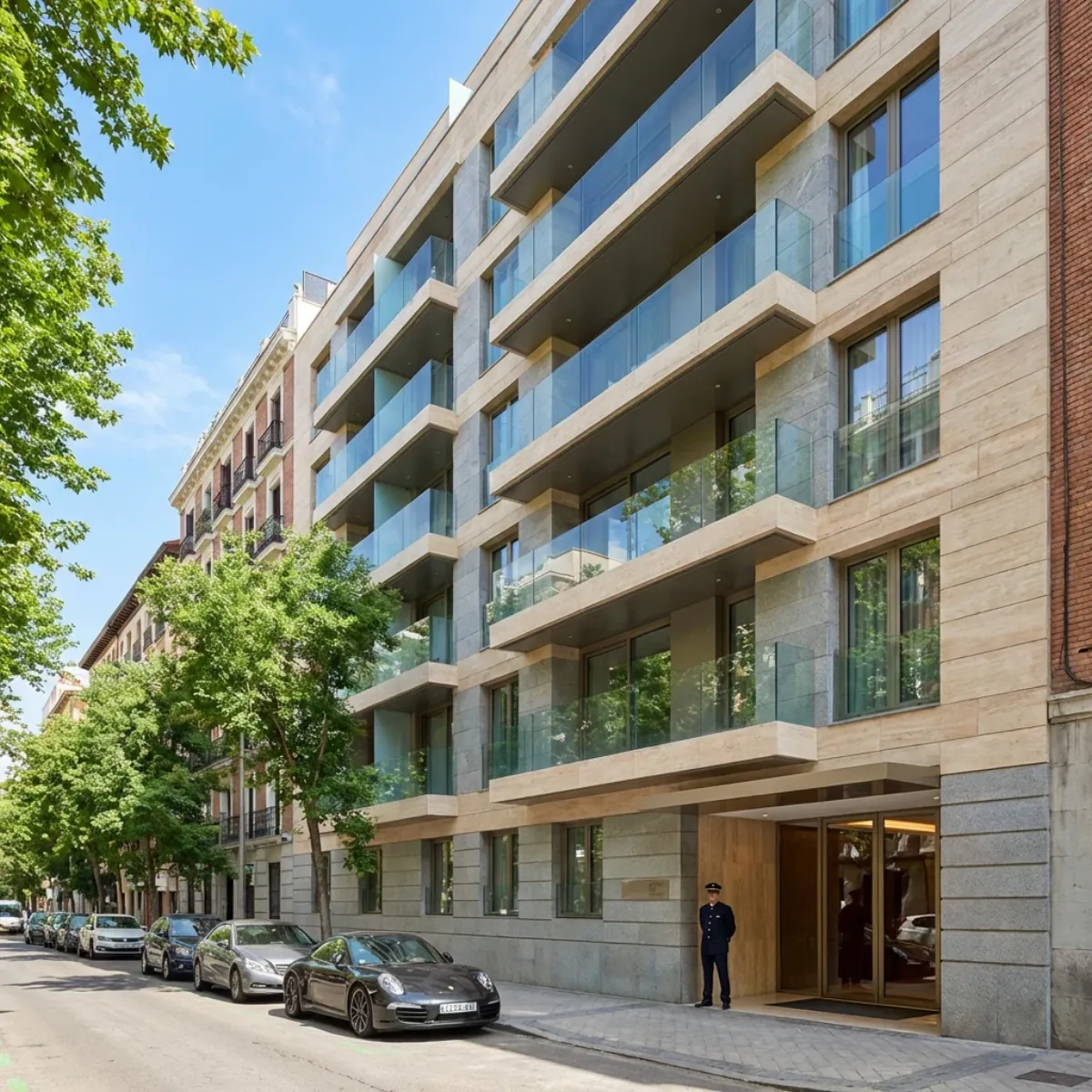 Landing page de proyecto inmobiliario en laptop en España