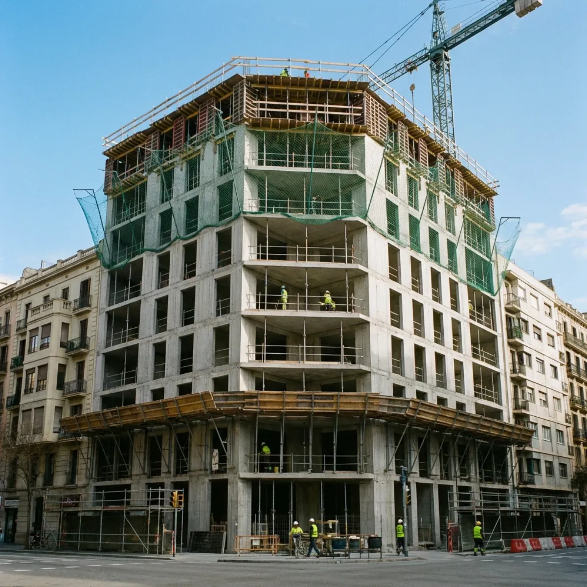 Desarrollo inmobiliario en construcción en España