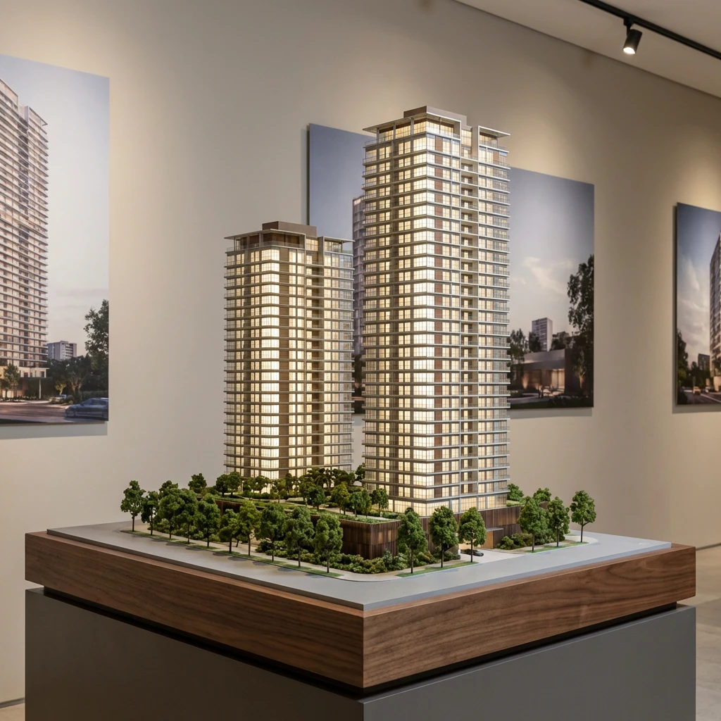 Landing page de proyecto inmobiliario en laptop en México