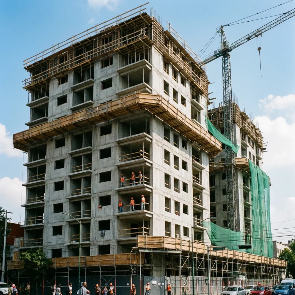 Desarrollo inmobiliario en construcción en México
