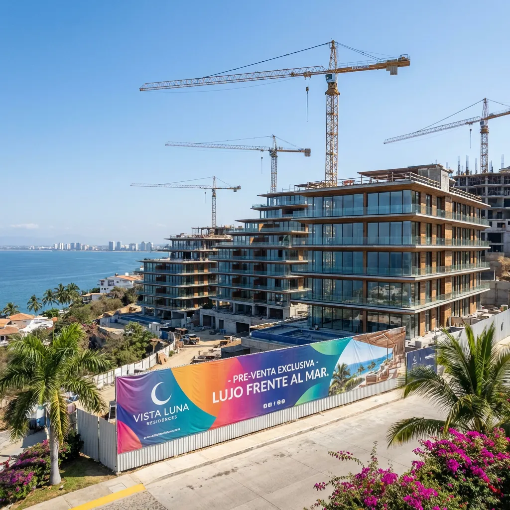 Sitio de construcción con marketing en México